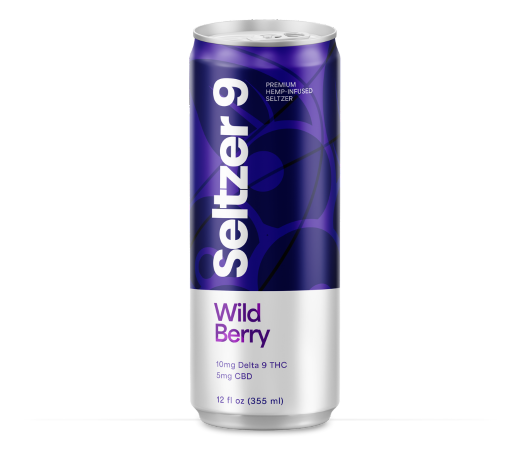 Seltzer 9 Wild Berry Hemp infused drink