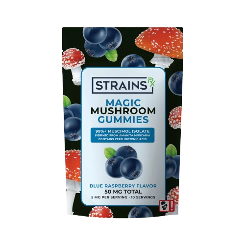 STRAINS RX Magic Mushroom Gummies Blue Raspberry